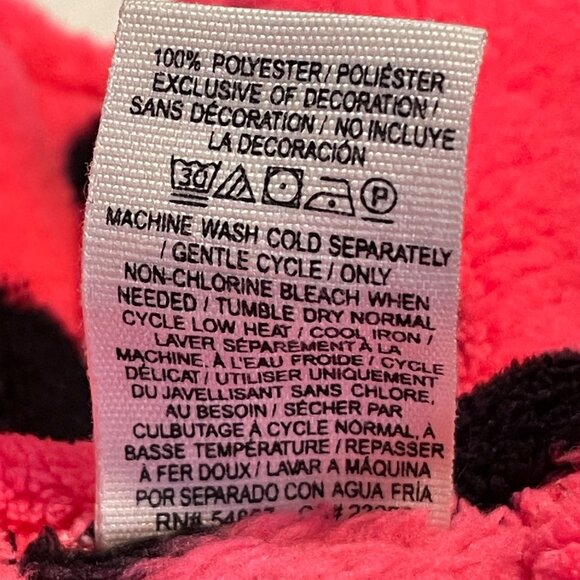Victoria's Secret Bright PINK Women's XS Polka Dot Thick Soft Fleece Robe - Picture 9 of 16